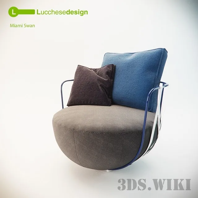 furniture - Swan chair Francesco Lucchese Miami 3D Model