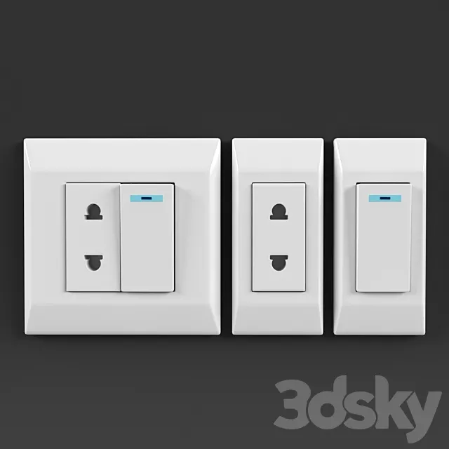 Furniture switches. sockets 3DModel