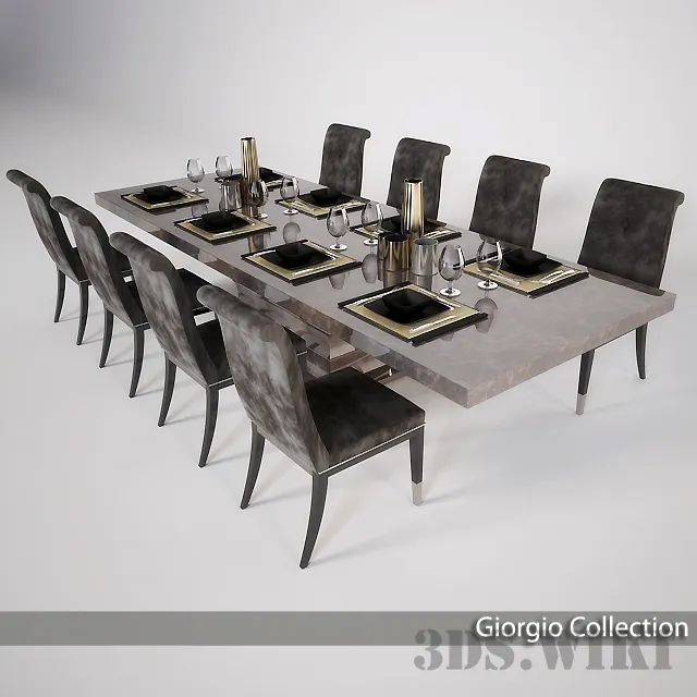 furniture - Table and Chair Giorgio Collection 3D Model