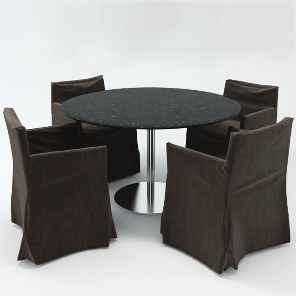 furniture - Table and chairs Cappellini Serie 331 Italy 3D Model