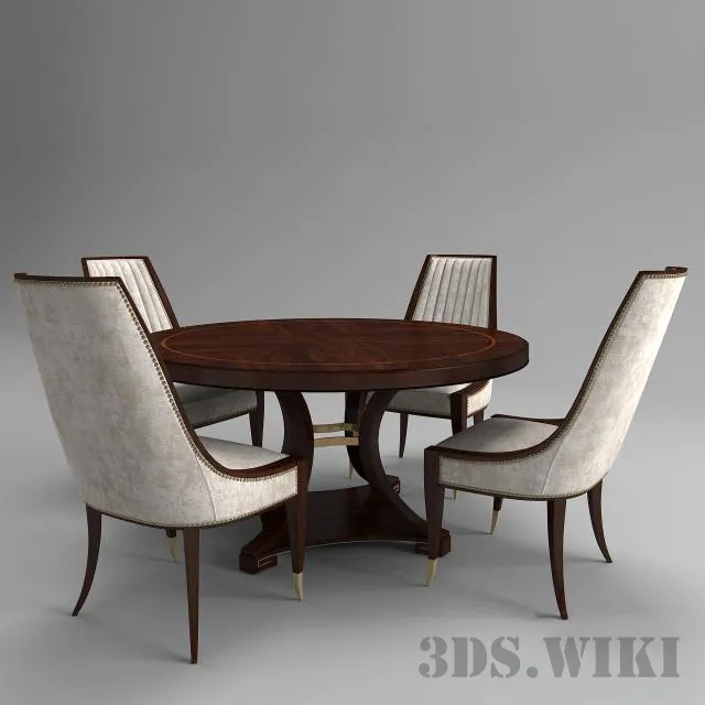 furniture - Table and chairs from the ST JAMES PLACE collection by Schnadig 3D Model