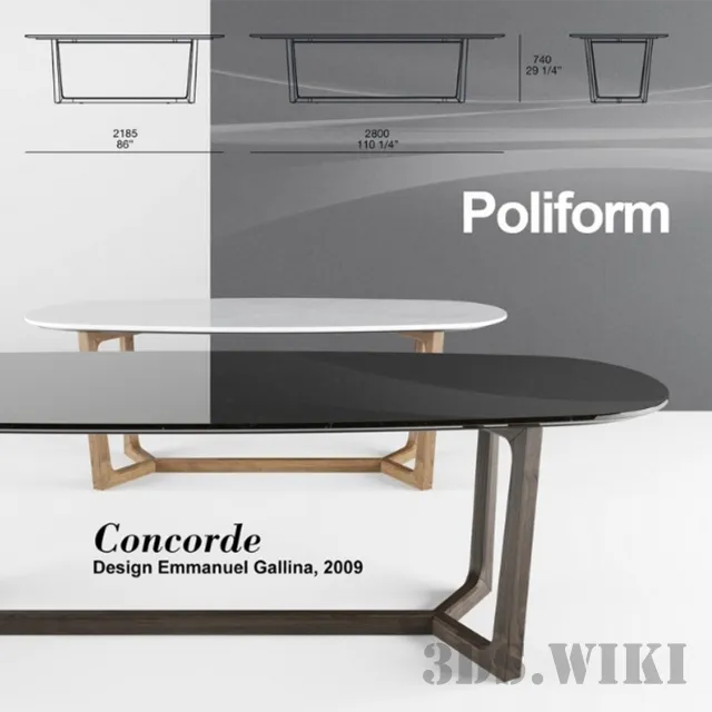 furniture - Table Concorde 3D Model