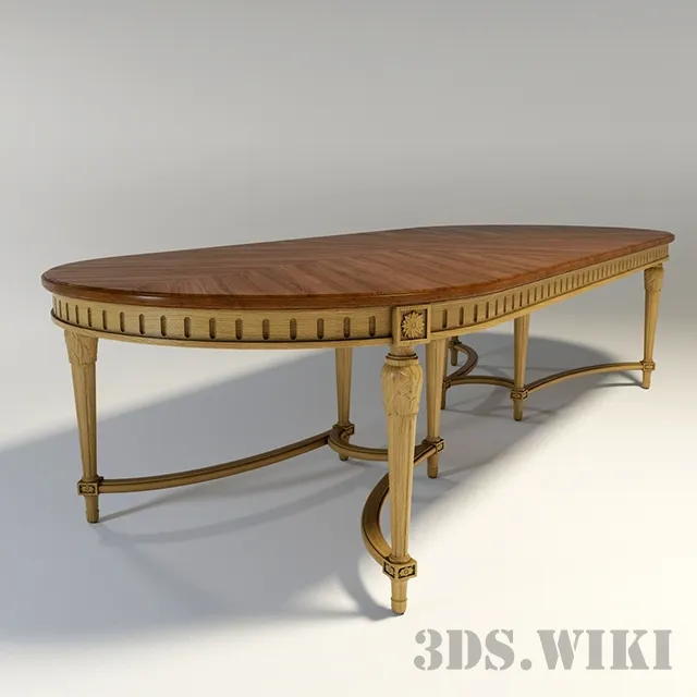 furniture - Table - Griffe cop. Verde; SALDA ARREDAMENTI factory 3D Model