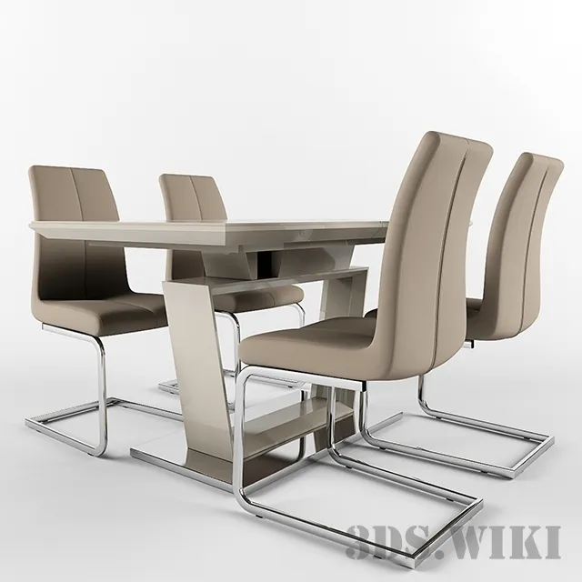 furniture - Table - Stella & Chair - BLAKE-CG 3D Model