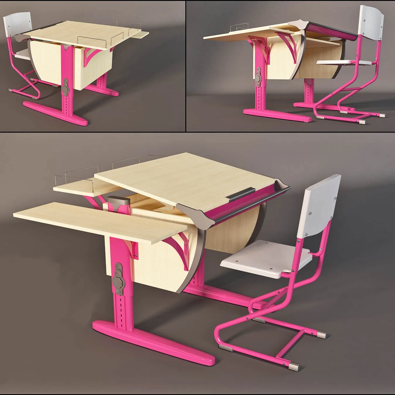 furniture - Table with chair 892 3D Model