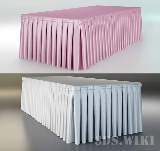 furniture - Tablecloth on the table 3D Model