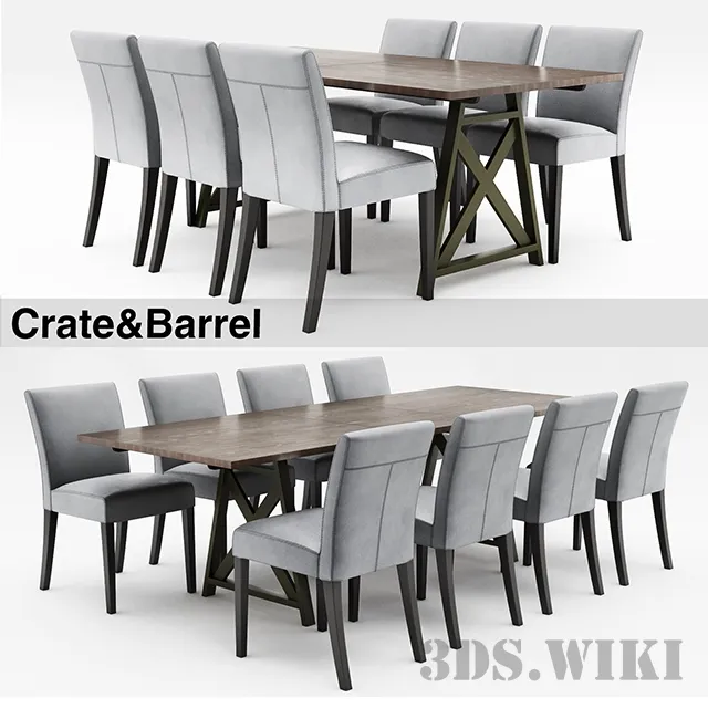 furniture - Tables and chairs Crate & Barrel 3D Model