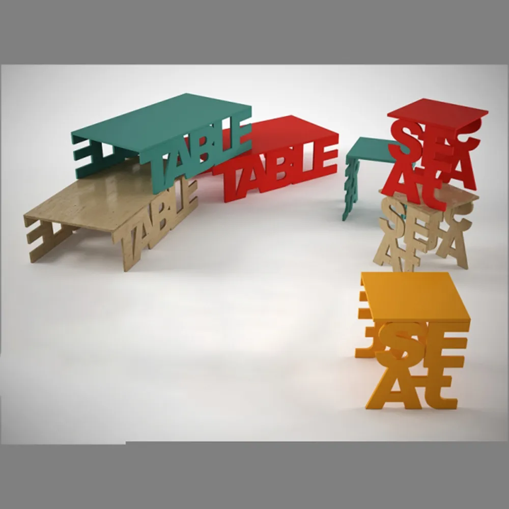 furniture - Tables and chairs Typo Furniture Collection 3D Model