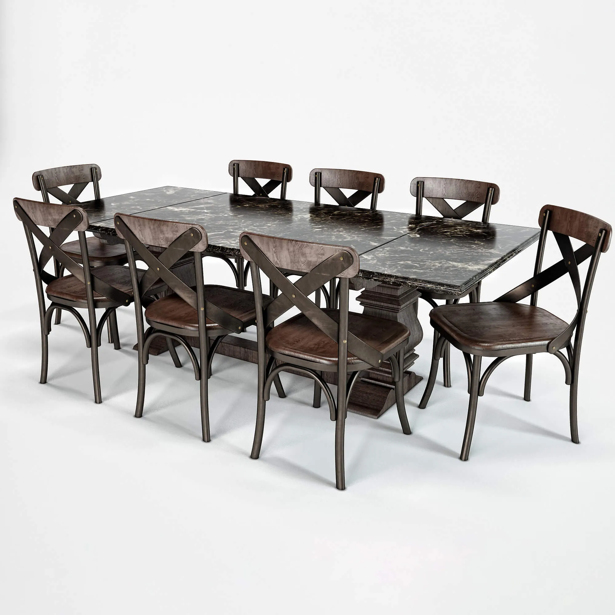 furniture - Tables & chair 007 3D Model