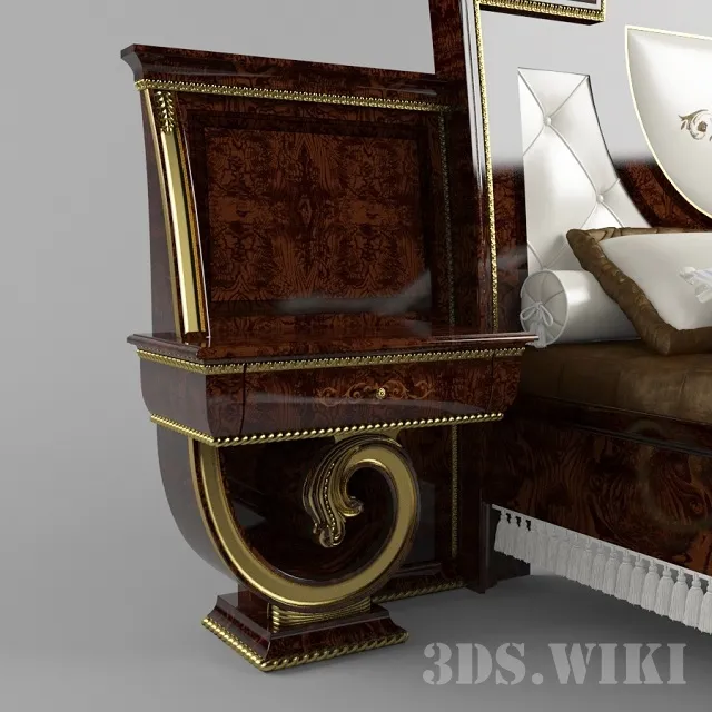 furniture - Terracotta bedside table AR Arredamenti Amadeus 1687 3D Model