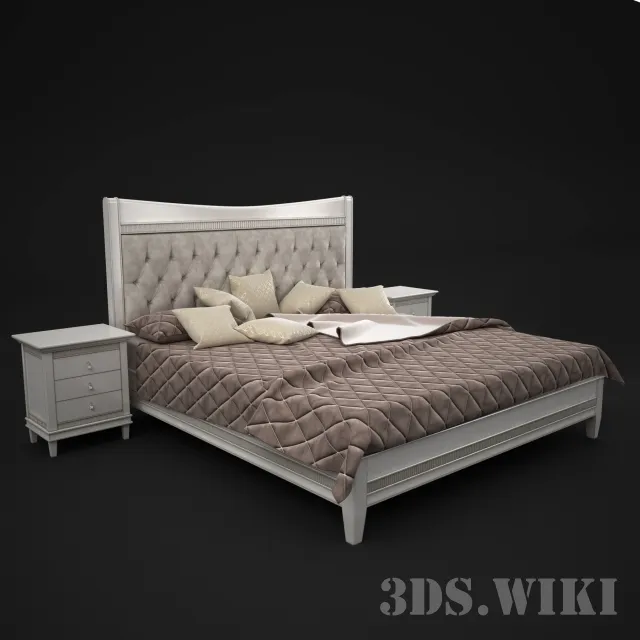 furniture - Tiffani Ciliegio Bed 3D Model