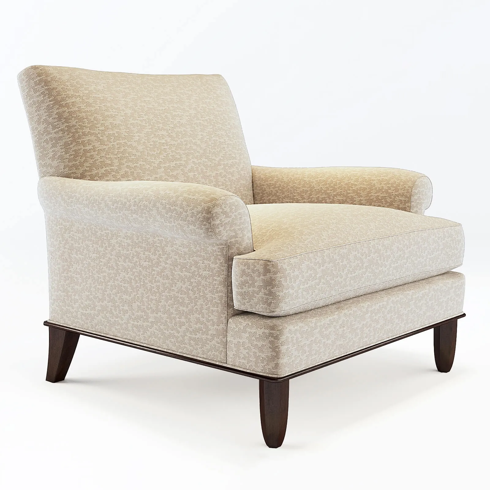 furniture - Tight Back Lounge Chair 3 3D Model