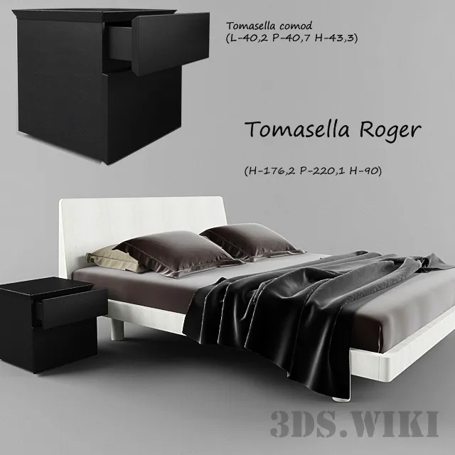 furniture - Tomasella Roger bed 3D Model