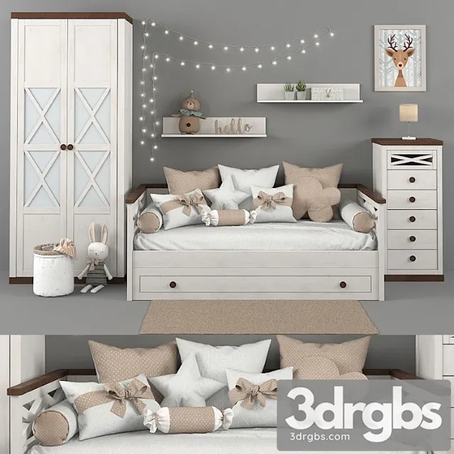 Furniture Trebol Collection Juvenil Aspas Part 01 3D Model Free