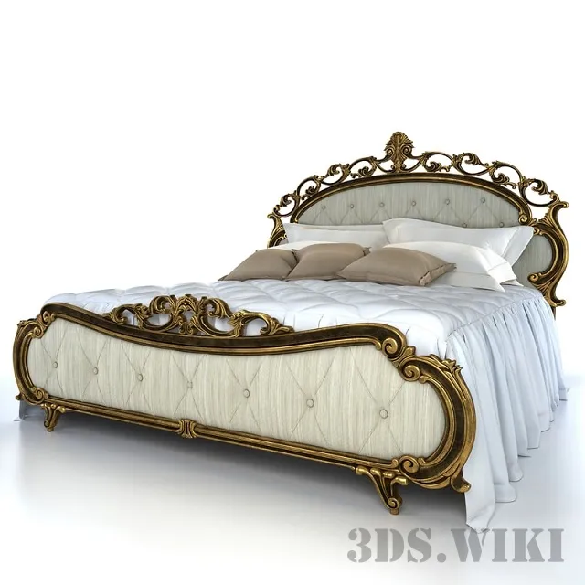 furniture - Treci Cecchini Victoria Stucco bed 3D Model