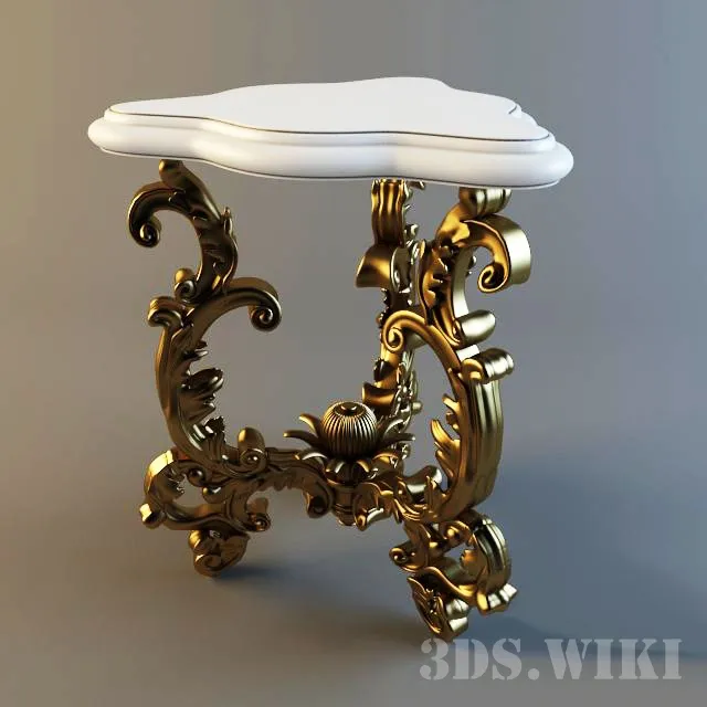 furniture - Triangular high table 3D Model