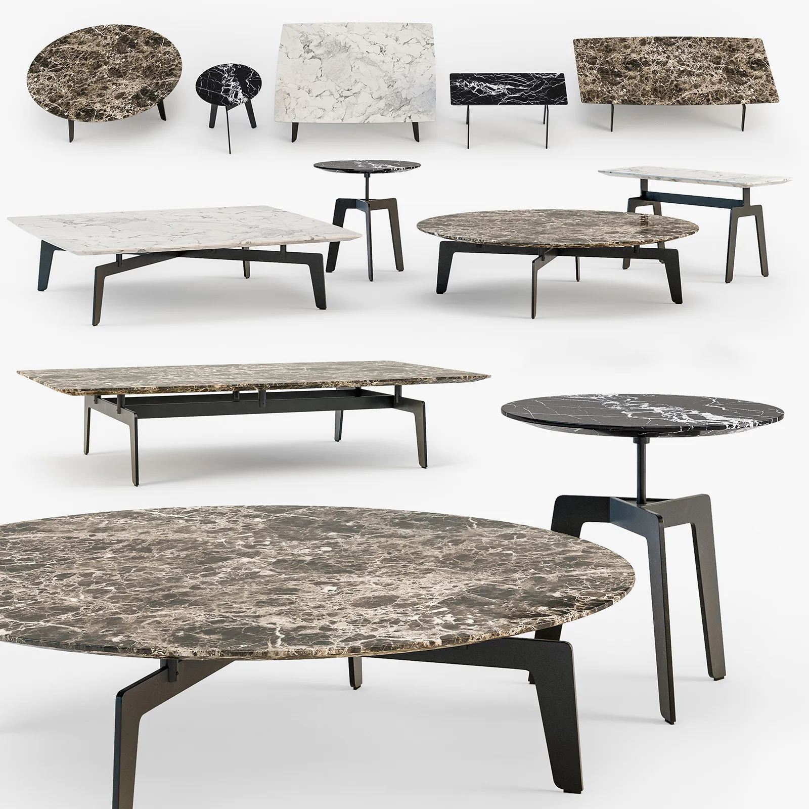 furniture - Tribeca coffee tables 02 3D Model