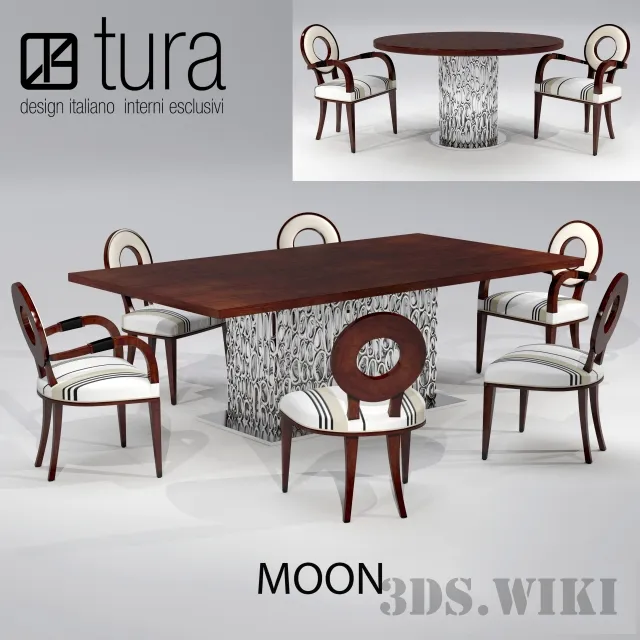 furniture - Tura Moon tables and chairs 3D Model