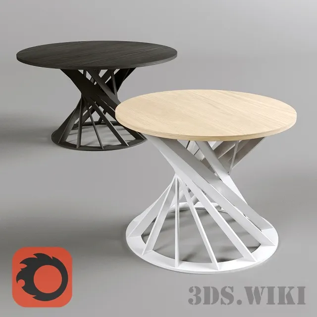 furniture - Twist bedside table 3D Model