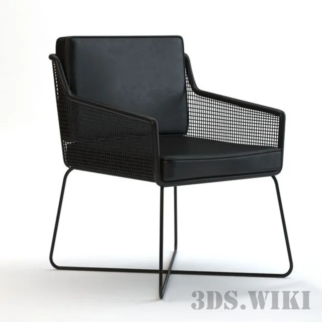 furniture - Vale studio black chair 3D Model