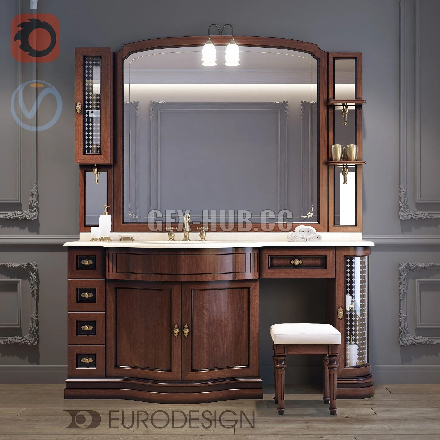 Furniture vannoy_Eurodesign_IL Borgo_Comp_27 3D Model