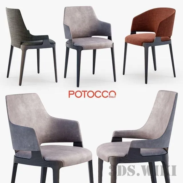furniture - Velis chair armchair by Potocco 3D Model