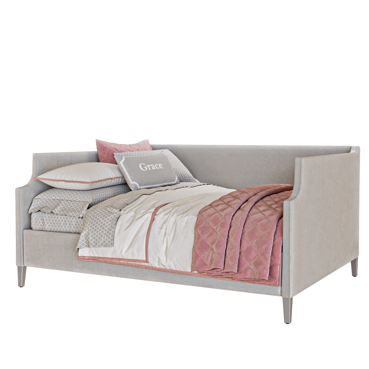 furniture - Velvet sofa 3D Model