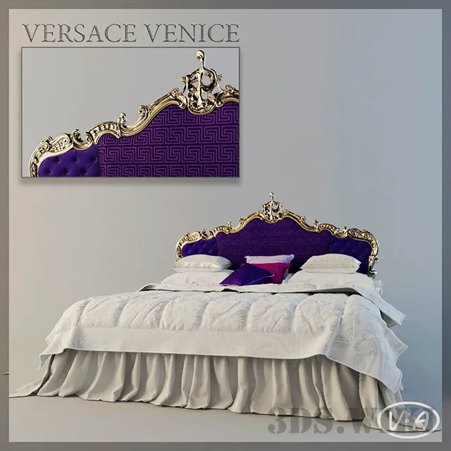 furniture - VENICE Versace Home Bed - Versace Home Collection 3D Model