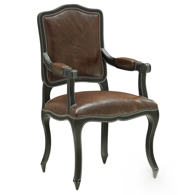 furniture - Vintage Camelback armchair 17 3D Model