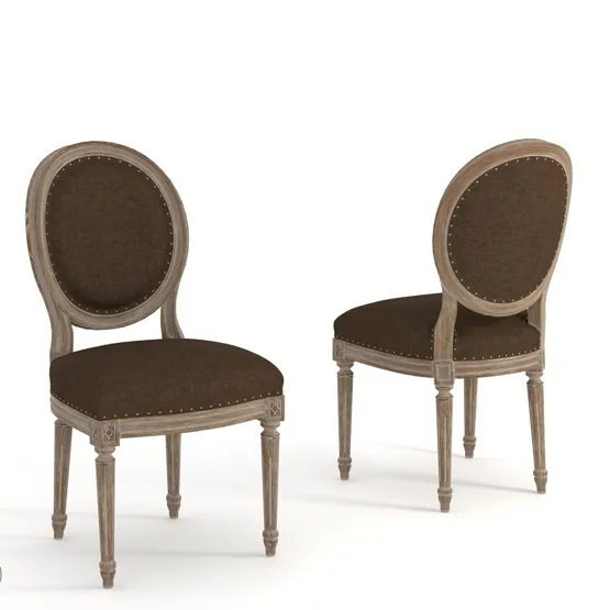 furniture - Vintage  Louis round side chair 8827-0003 A008 3D Model