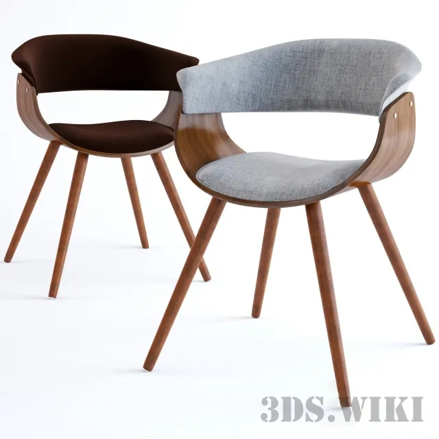furniture - Vintage Mod Mid-Century Accent Chair 3D Model