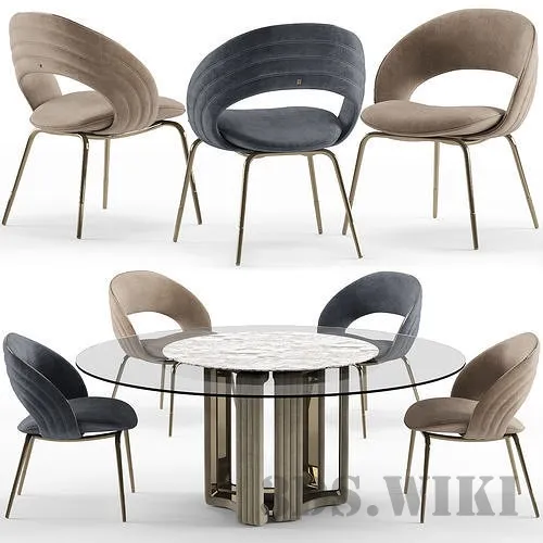 furniture - Visionnaire Kylo chair and table 3D Model