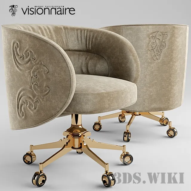 furniture - Visionnaire Mackenzie swivel armchair 3D Model