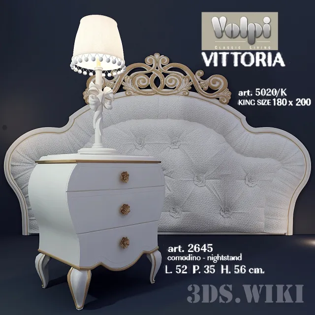 furniture - Vittoria 5020 headboard lamp 3D Model