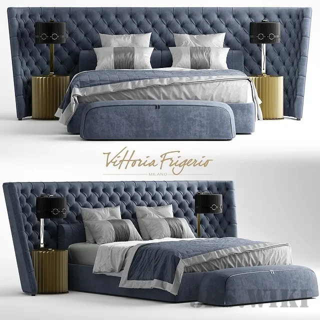 furniture - Vittoria Frigerio Medici Large bed 3D Model