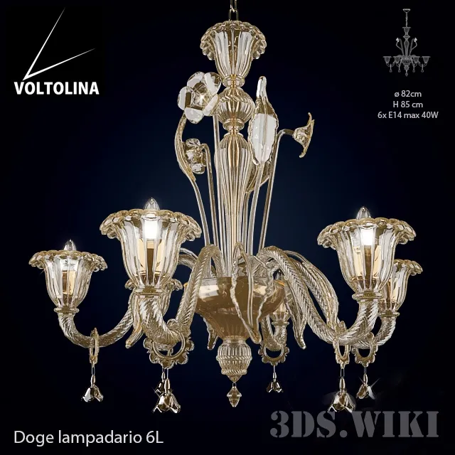 furniture - Voltolina Doge lampadario 3D Model