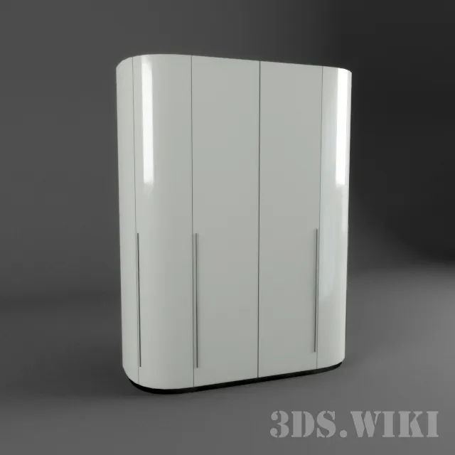 furniture - Wall Curvo wardrobe 3D Model