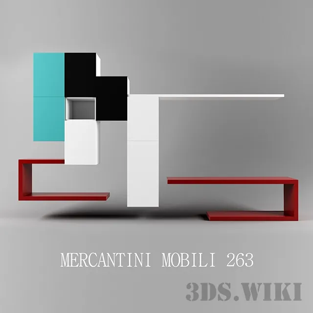 furniture - Wall shelf Ulteriori Composizioni 263 3D Model