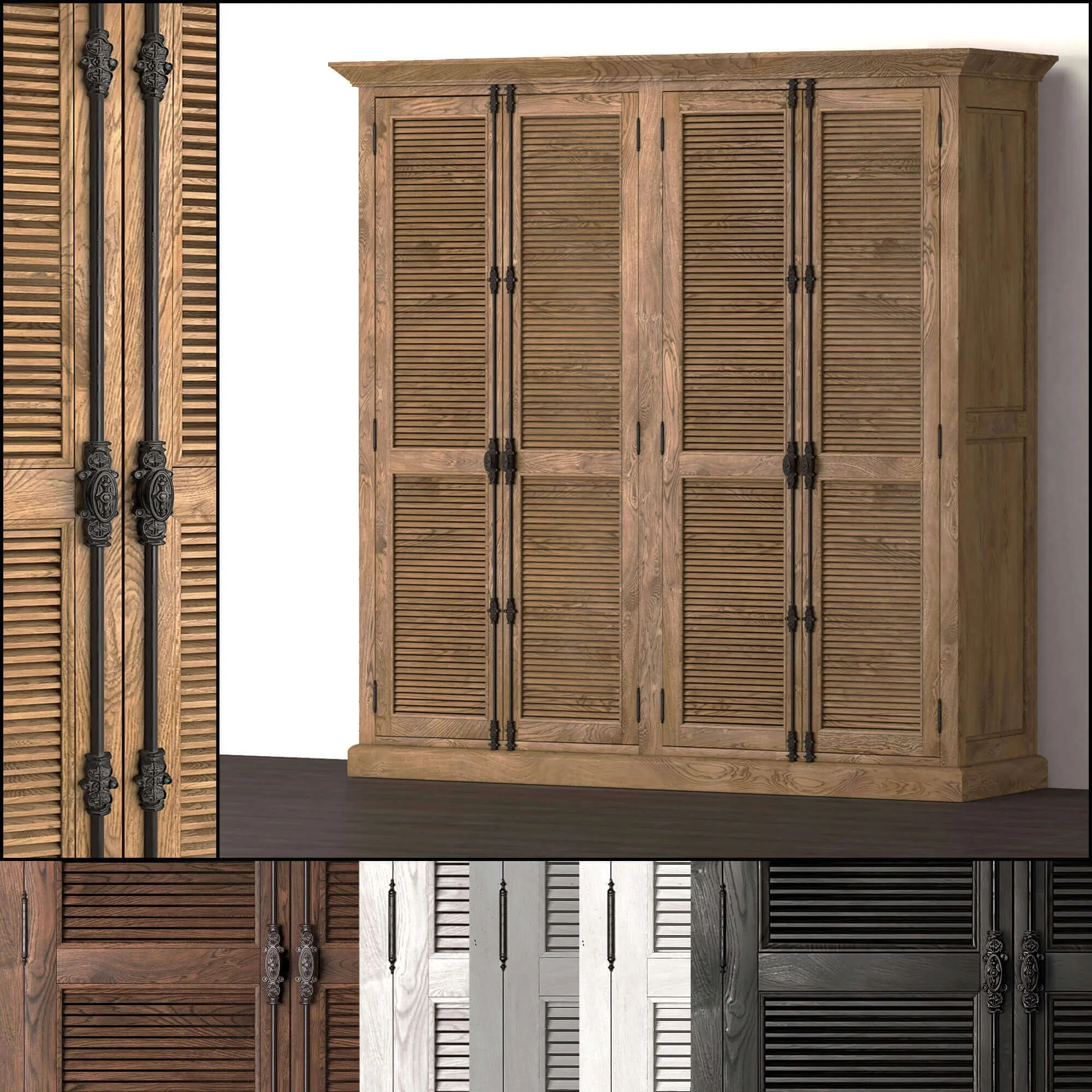 furniture - Wardrobe Double SHUTTER DREW 3D Model