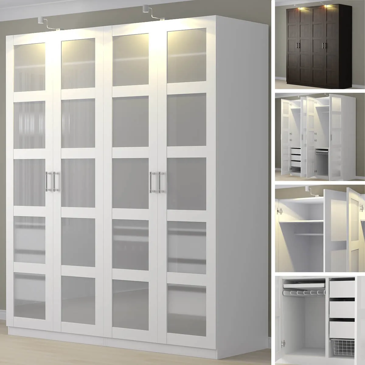 furniture - Wardrobe Ikea 05 3D Model