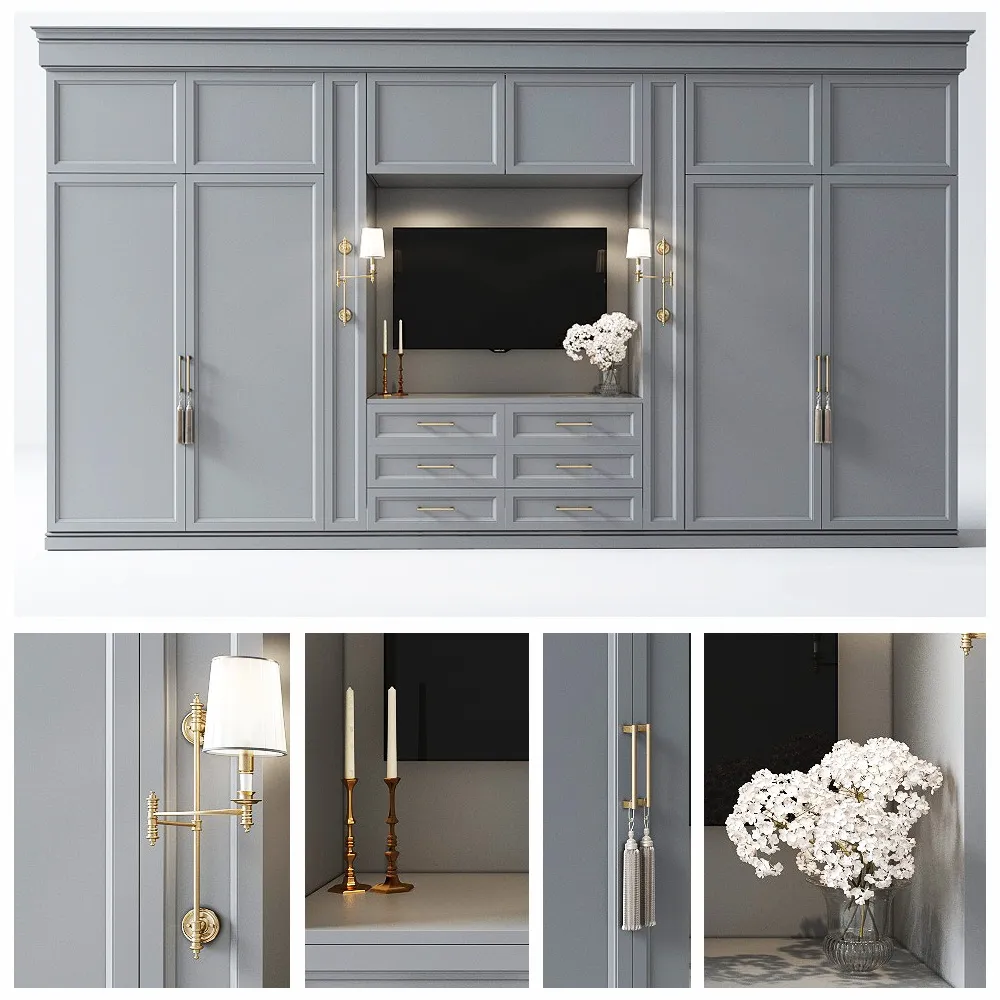 furniture - Wardrobe in the bedroom 1 3D Model