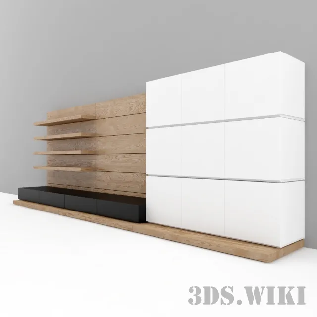 furniture - Wardrobe Showcase Pianca 3D Model