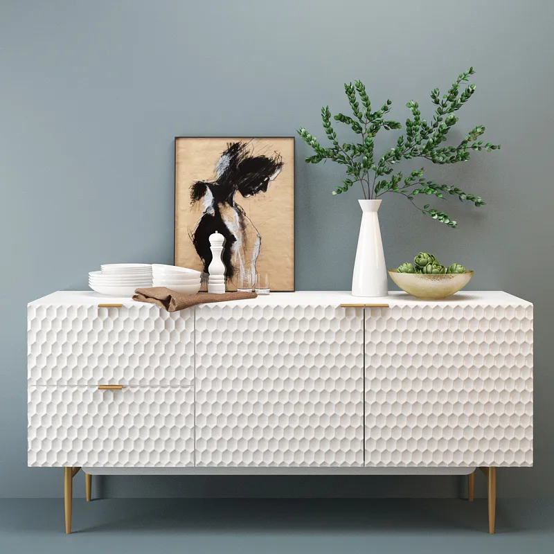 furniture - West Elm Audrey chest of drawer 09 3D Model