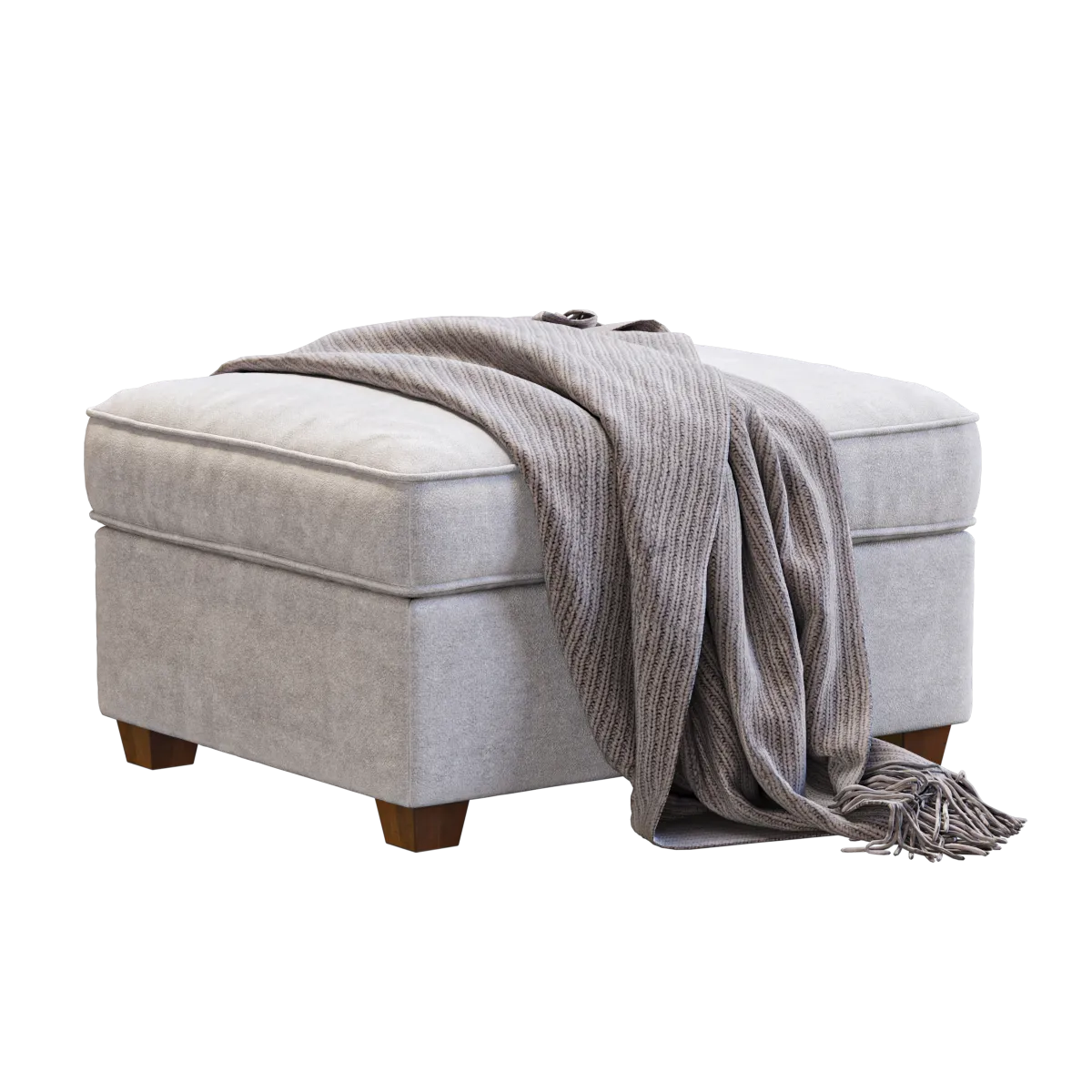 furniture - West Elm Henry pouf 3D Model