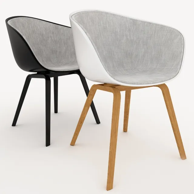 furniture - White chair 08 3D Model