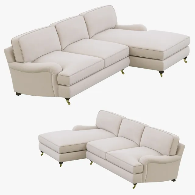 furniture - White sofa 63 3D Model