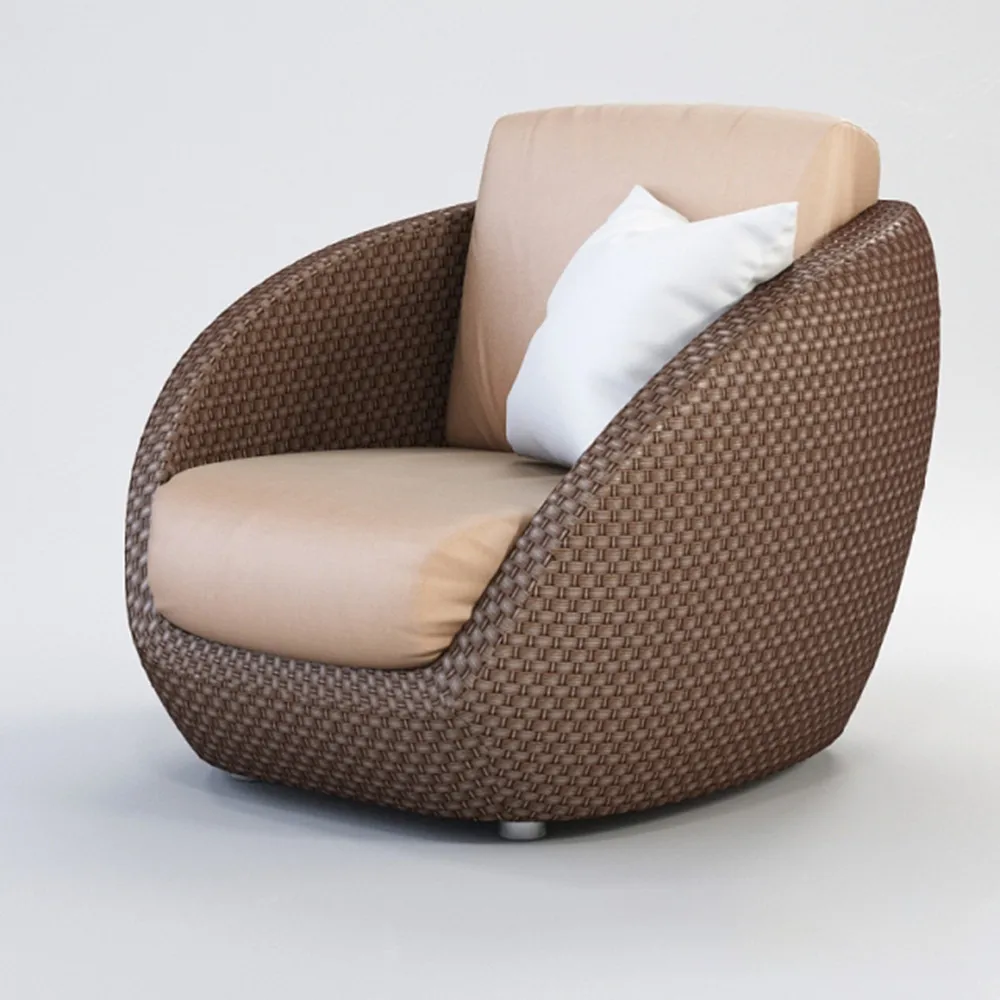 furniture - Wicker armchair ROBERTI St. Tropez 3D Model