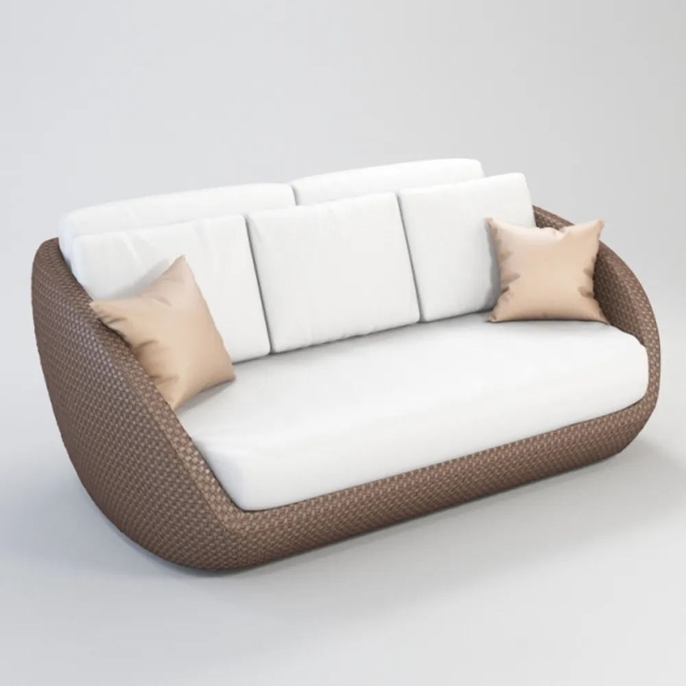 furniture - Wicker sofa Roberti St. Tropez 3D Model