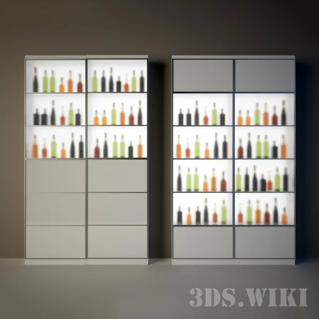 furniture - Wine cabinet / refrigerator 3D Model