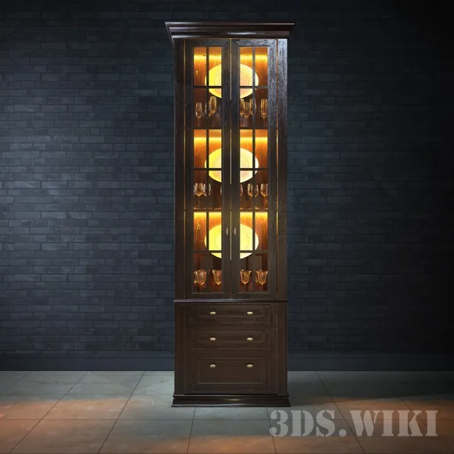 furniture - Wine cabinet / showcase 3D Model